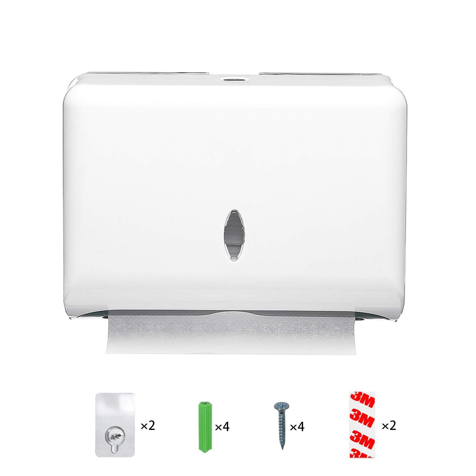 AILELAN Commercial Paper Towel Dispenser Wall Mount - White Multifold/C-Fold Toilet Tissue Holder for Kitchen, Restroom & Office Decor | Perfect for Restaurants, Hotels & Public Washrooms