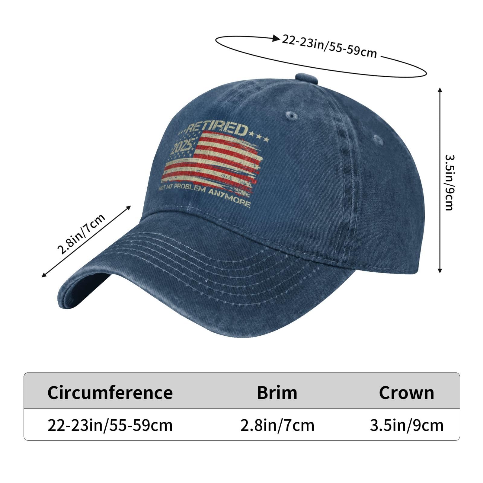 Funny Retirement Gifts for Men & Women 2025 - Retired Baseball Cap with Embroidery - Perfect Retirement Party, Farewell Gift & Celebration Accessory