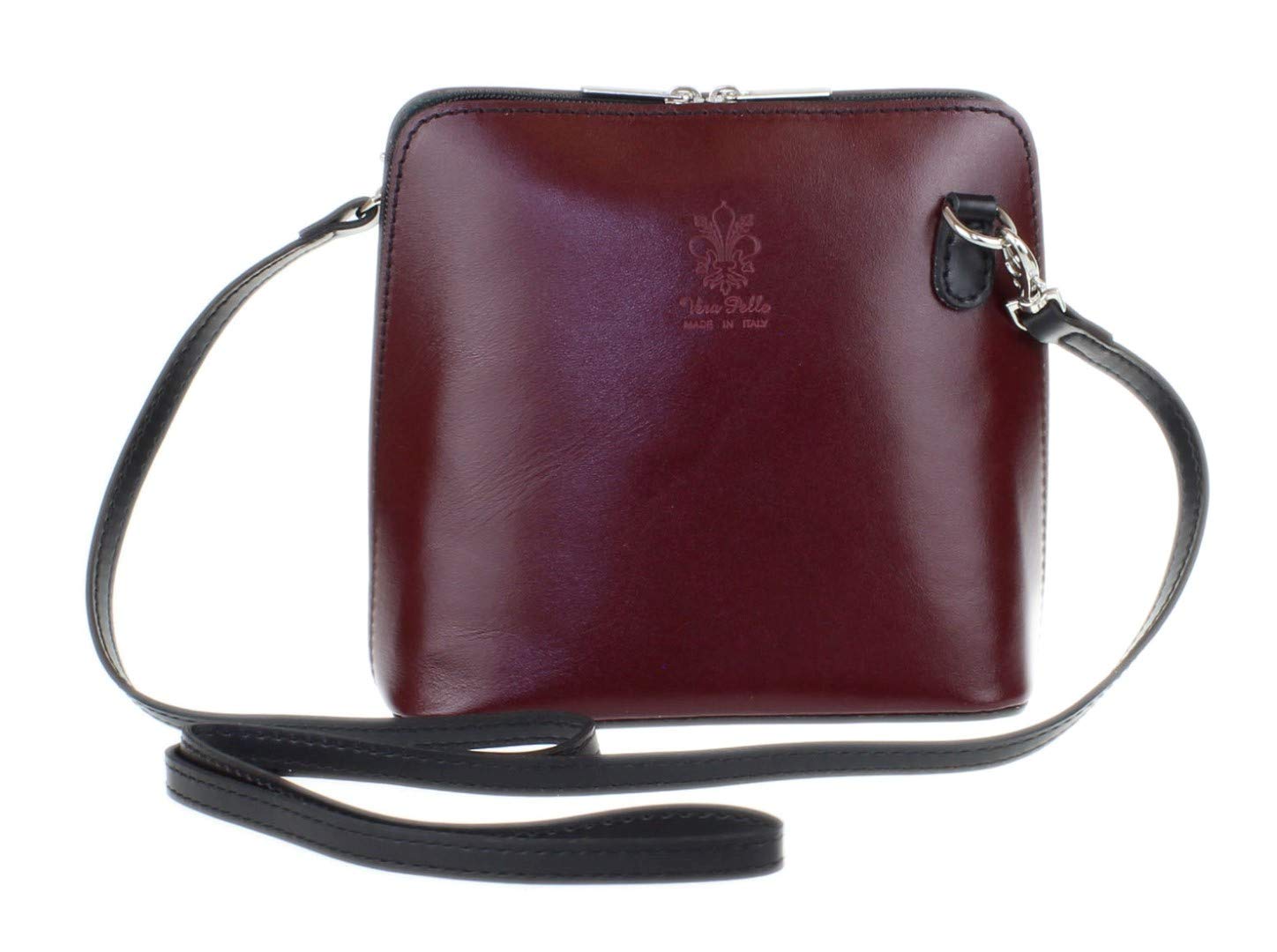 Stylish Genuine Leather Crossbody Bag for Women - Small Italian Metallic Shoulder Purse by Vera Pelle | Perfect for Everyday Use, Date Nights & Travel Accessories