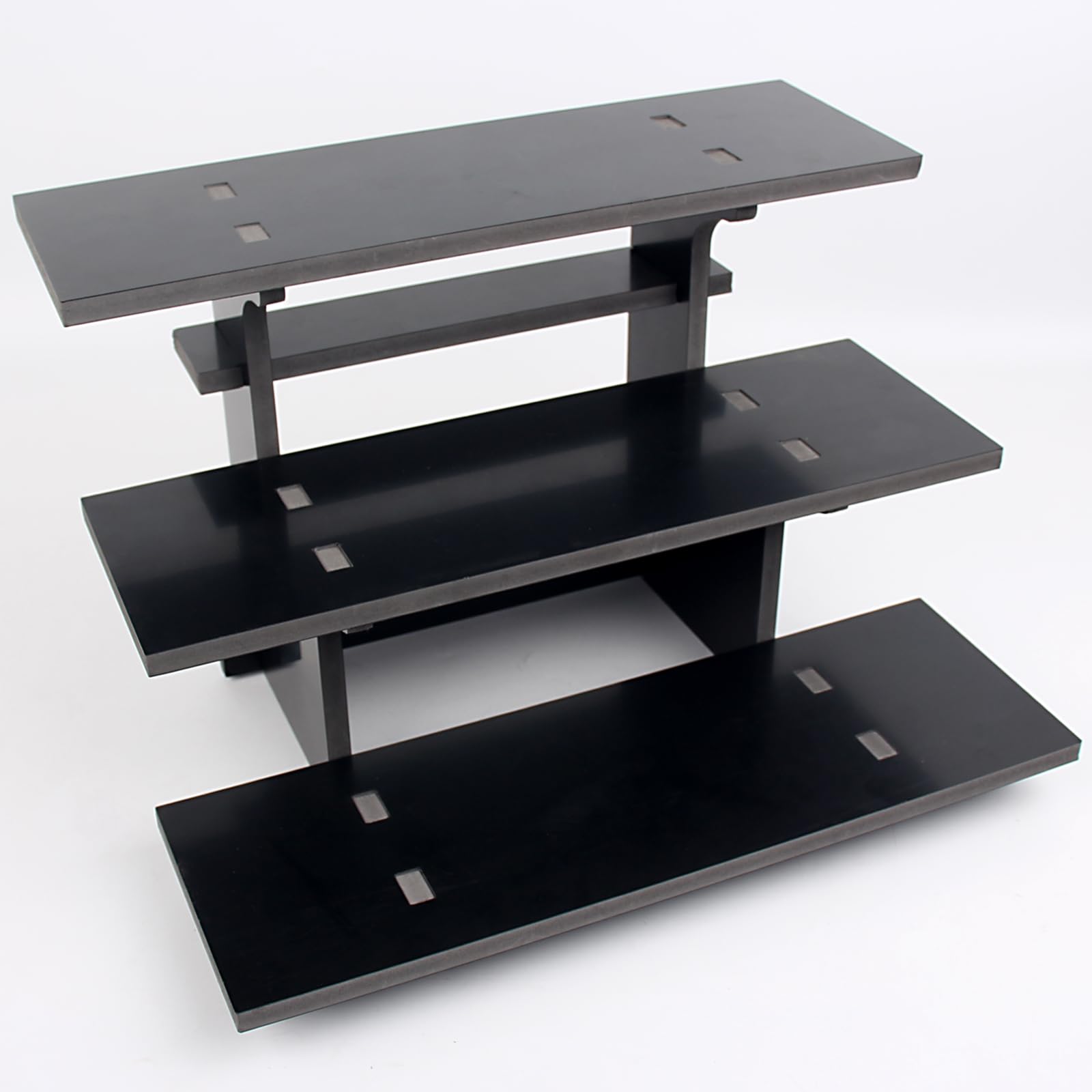 3 Tier Straight Tiered Display Stand - Portable Product & Retail Display Shelf for Farmers Market, Vendor Events, Trade Shows - Perfect for Showcasing Jewelry, Crafts, and Small Merchandise