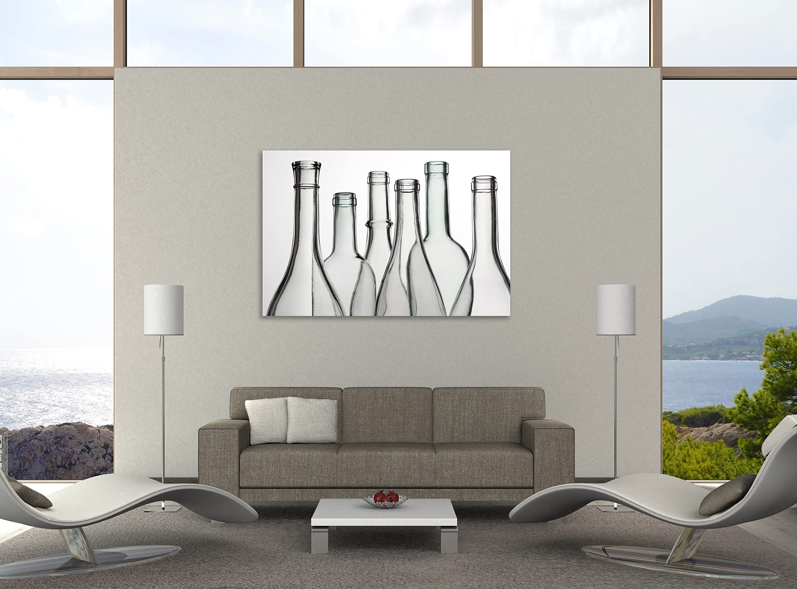 Barry Seidman Empty Bottles Gallery Wrapped Canvas Art Print - 36x24 Inches - Modern Home Decor for Living Room, Bedroom & Office