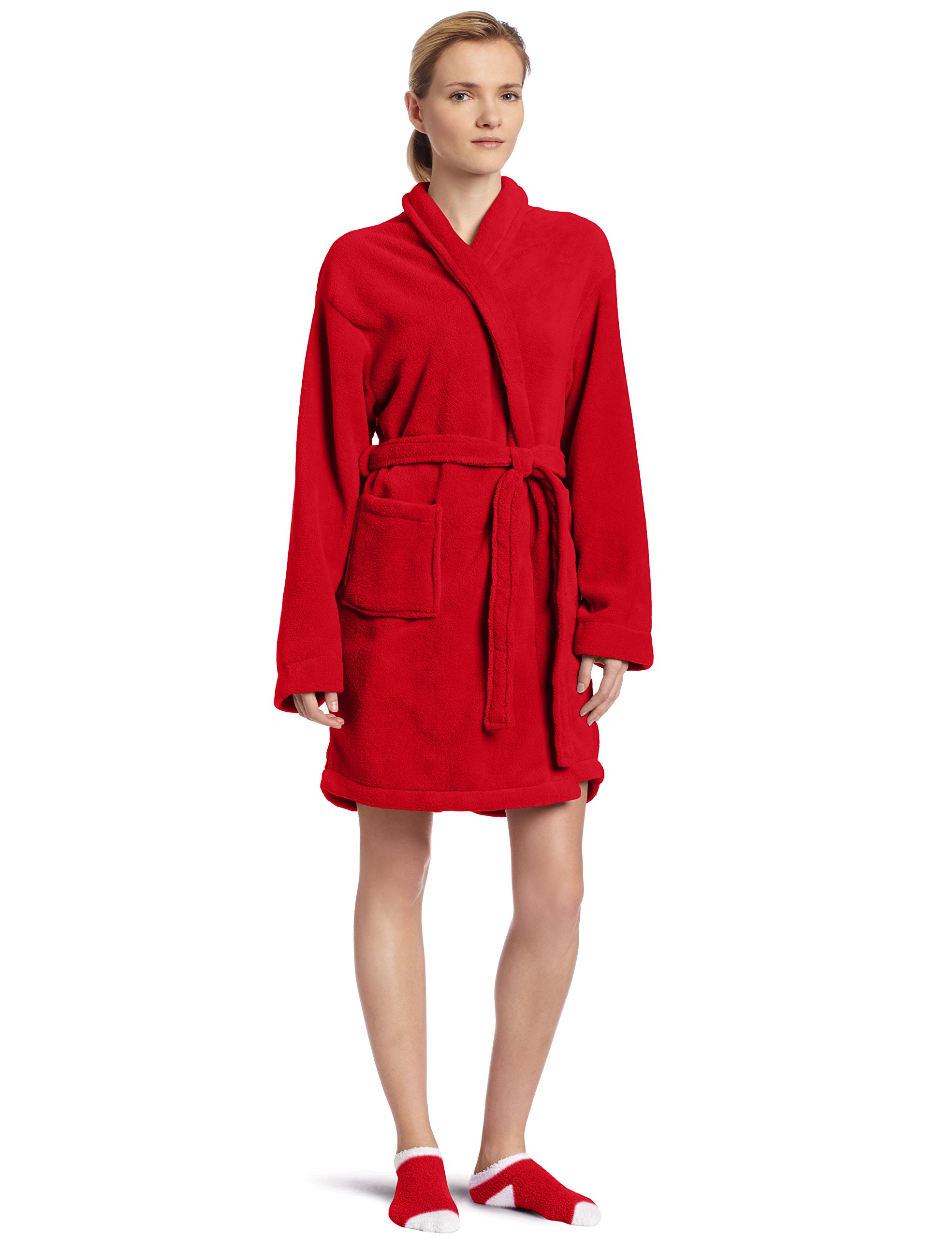 Luxury Spa Robe & Socks Set - Red | Hotel & Home Relaxation