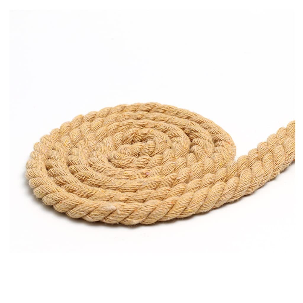 100% Natural Cotton Rope - 40m Twisted Macrame Cord for DIY Crafts, Hammocks, Home Decor, Gardening & Camping | Durable & Eco-Friendly Brown Rope for Handmade Projects, Outdoor Activities & Boho Decor
