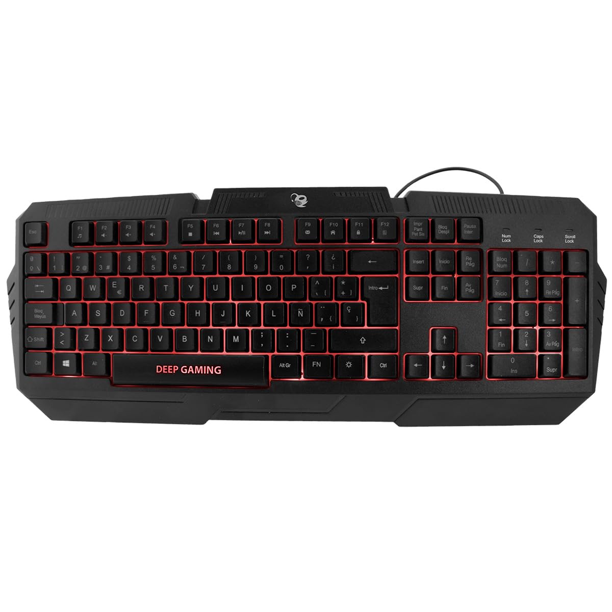 DeepGaming X-Wing 2-in-1 Gaming Combo - RGB Backlit Membrane Keyboard with Ñ Key, 7200DPI Optical Gaming Mouse, Noise-Cancelling Headset with Mic, Non-Slip Mouse Pad - Complete PC Gaming Setup for Windows/Mac - Perfect for Esports, Streaming & Home Office Work