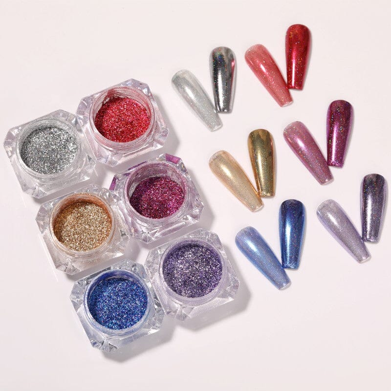 Iridescent Mirror Powder - Shimmering Cosmetic Glitter for Face, Body & Nails | Perfect for Makeup, Festival Looks & DIY Crafts