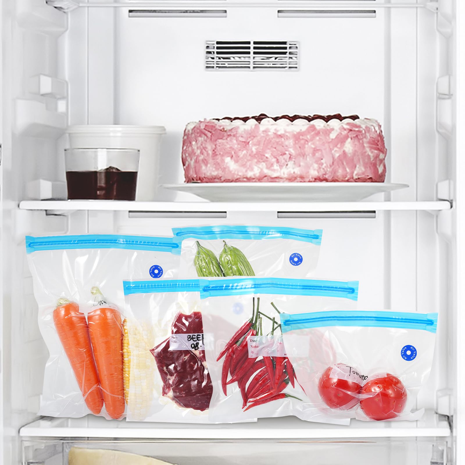 Reusable Vacuum Sealer Bags 29-Pack - 3 Sizes Sous Vide Bags with 2 Sealing Clips for Anova & Joule Cookers | Perfect for Meal Prep, Sous Vide Cooking & Food Storage | BPA-Free, Durable Kitchen Essentials