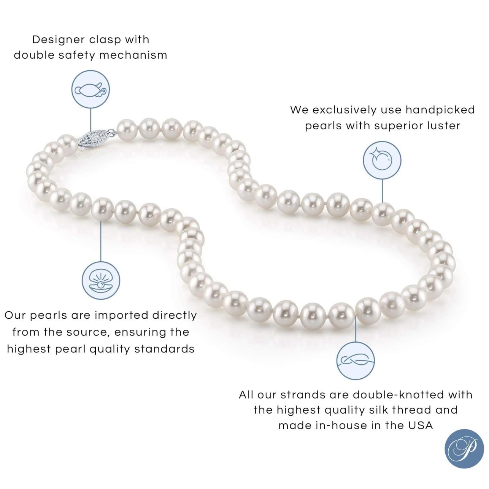 AAA+ Freshwater Pearl Necklace for Women - 14K Gold Plated | Elegant Gift