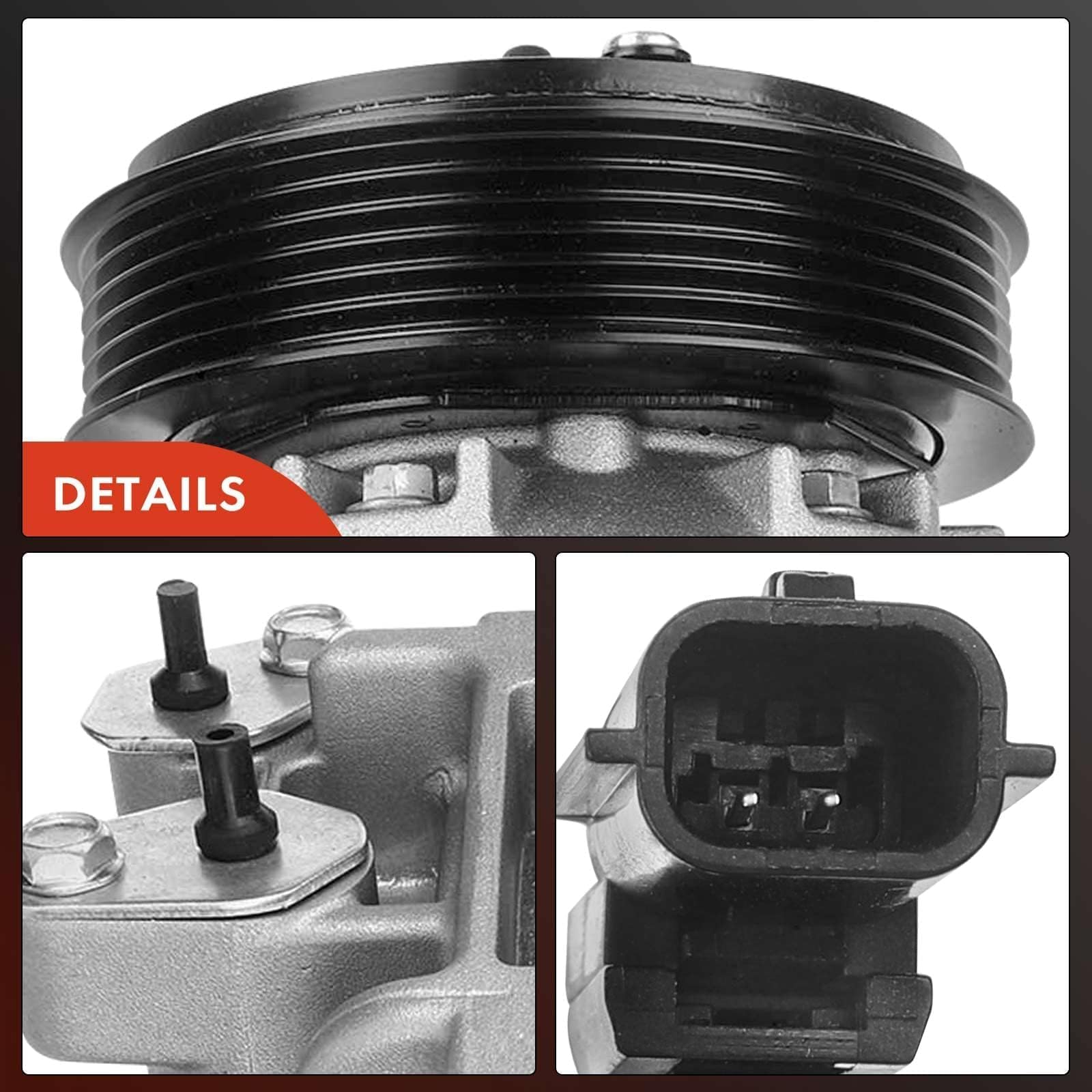 Premium AC Compressor with Clutch for 2013-2018 Nissan Altima 2.5L | VCS141C Style 6-Groove Replacement Part | Perfect for Summer Cooling & Auto AC Repair