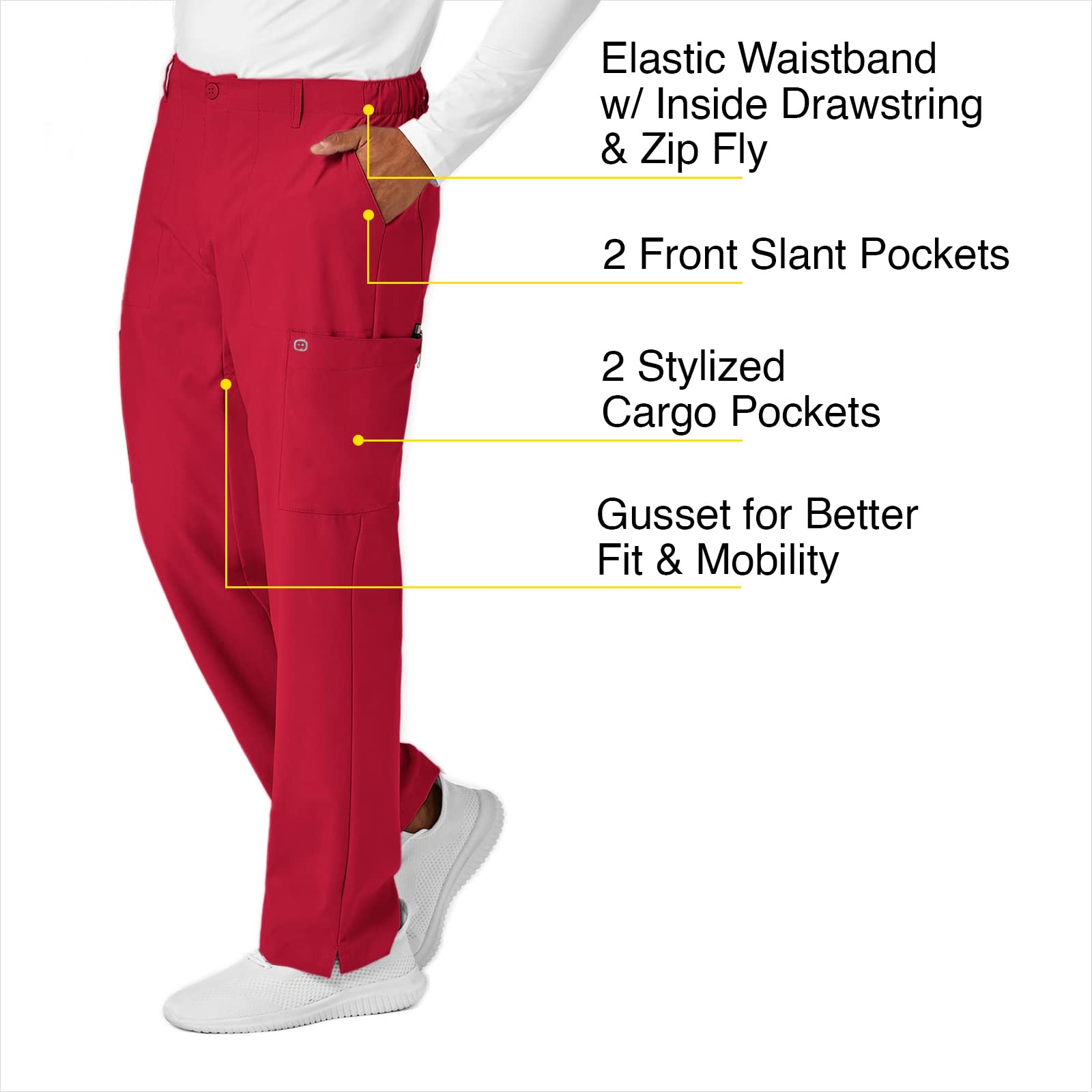 Carhartt Men's Flat Front Cargo Pants - Durable Work Pants for Construction, Hiking & Outdoor Activities