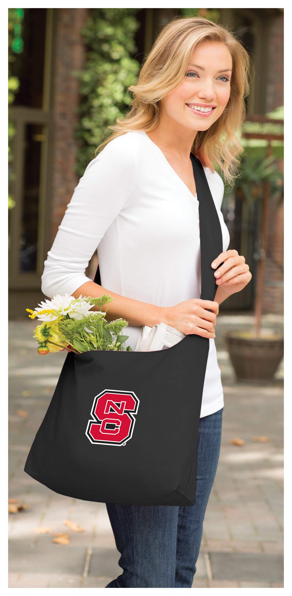 NC State Tote Bag - Best Crossbody Sling Bag for Women & Men | Durable Shoulder Bag for College, Travel, Shopping & Daily Use