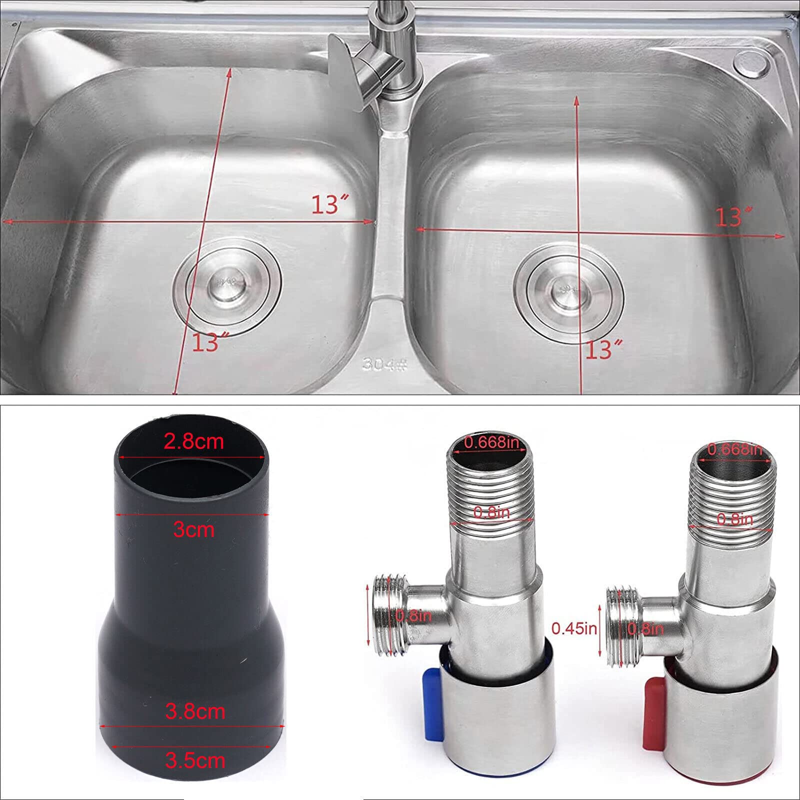 Commercial Stainless Steel 2-Compartment Kitchen Sink with Faucet & Drainboards - Silver Indoor Dual Drain Prep Sink for Restaurants, Home Kitchens, Garage & Backyard | Heavy-Duty Utility Sink for Food Prep, Dishwashing & Cleaning