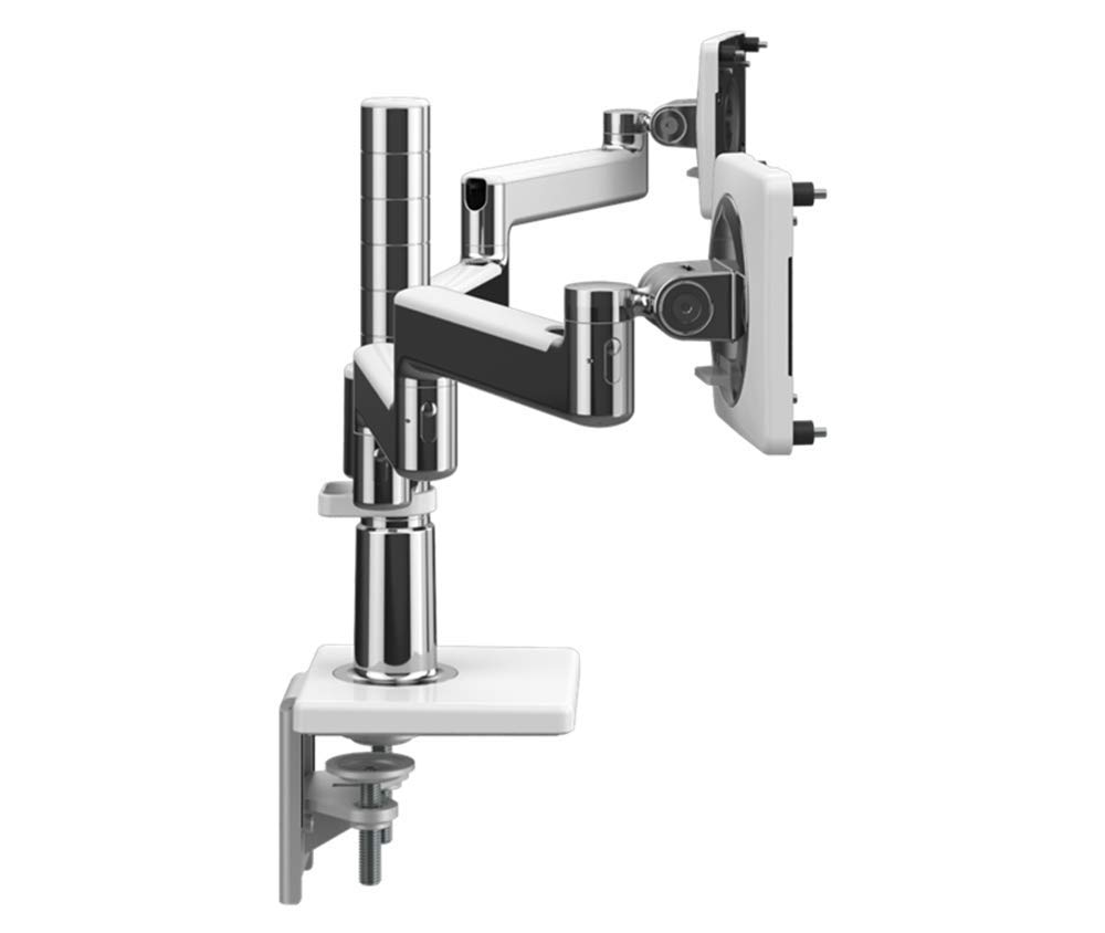 Humanscale M/Flex M2.1 Dual Monitor Arm - Adjustable Ergonomic Clamp Mount for 2 Screens (12