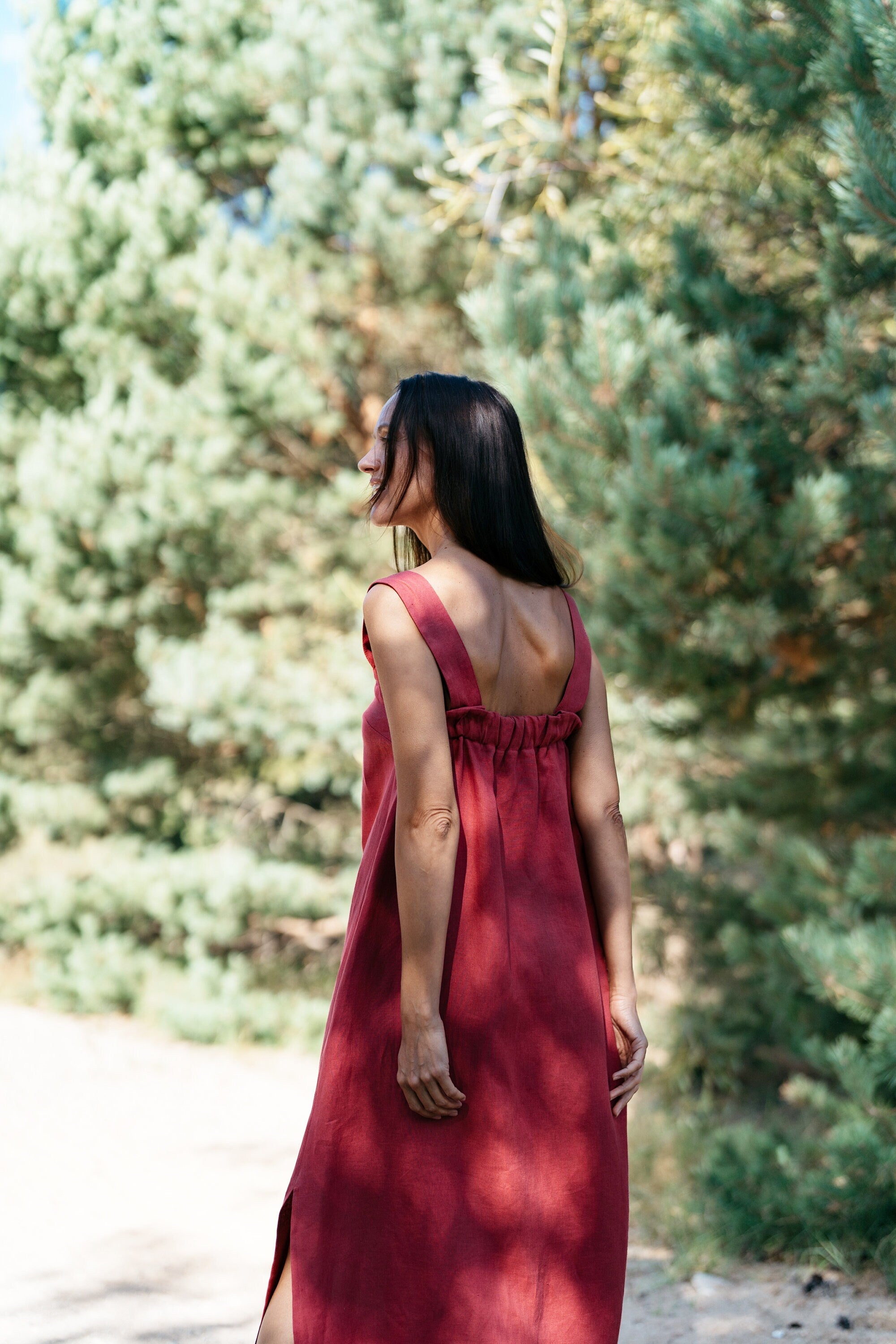 ADELE Linen Dress for Women - Breathable & Comfortable Summer Dress for Casual Wear, Beach Outings, and Vacation
