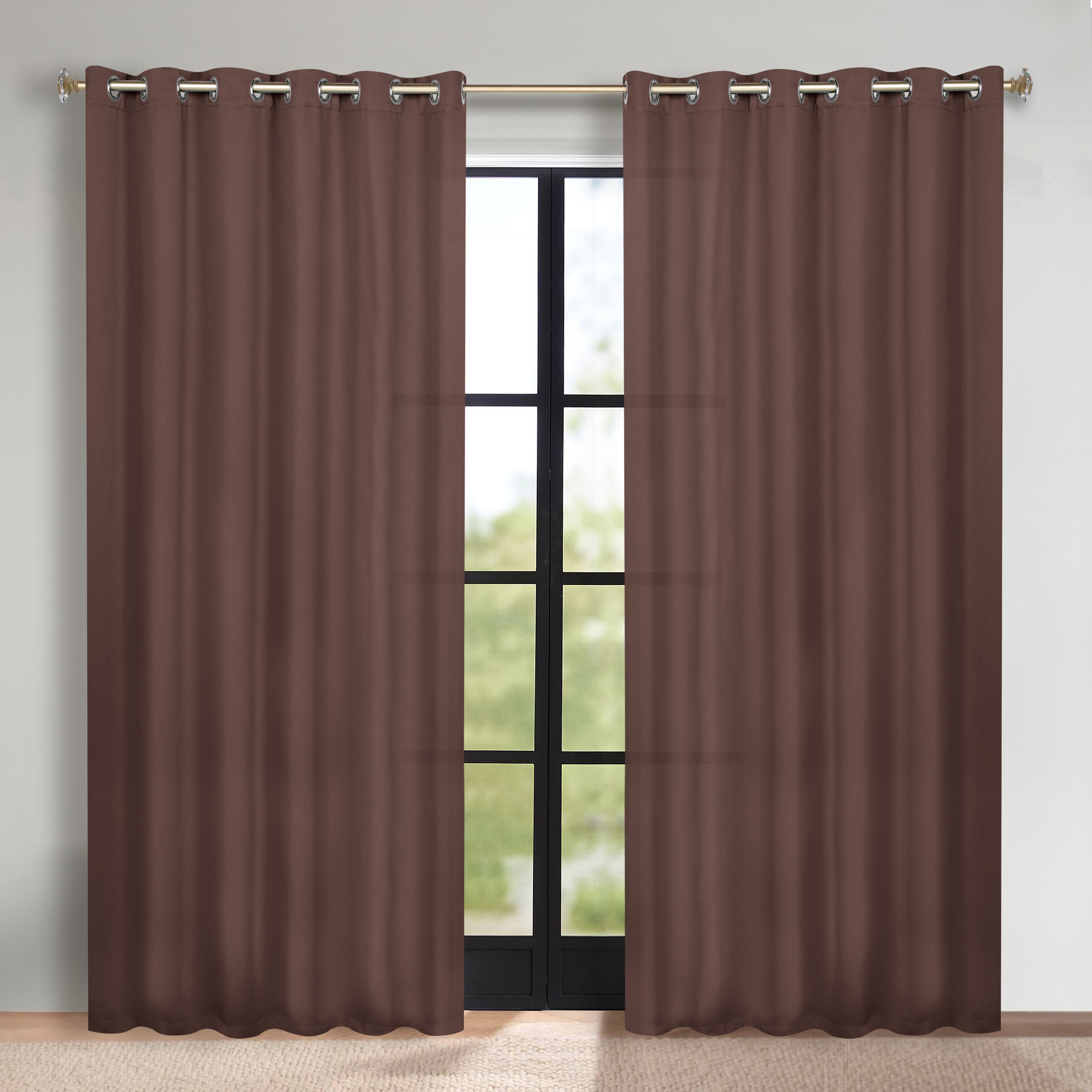 Machine Washable Blackout Curtains Set of 2 - Solid Color Room Darkening Window Treatments for Bedroom & Nursery - Blocks Light & Noise for Better Sleep