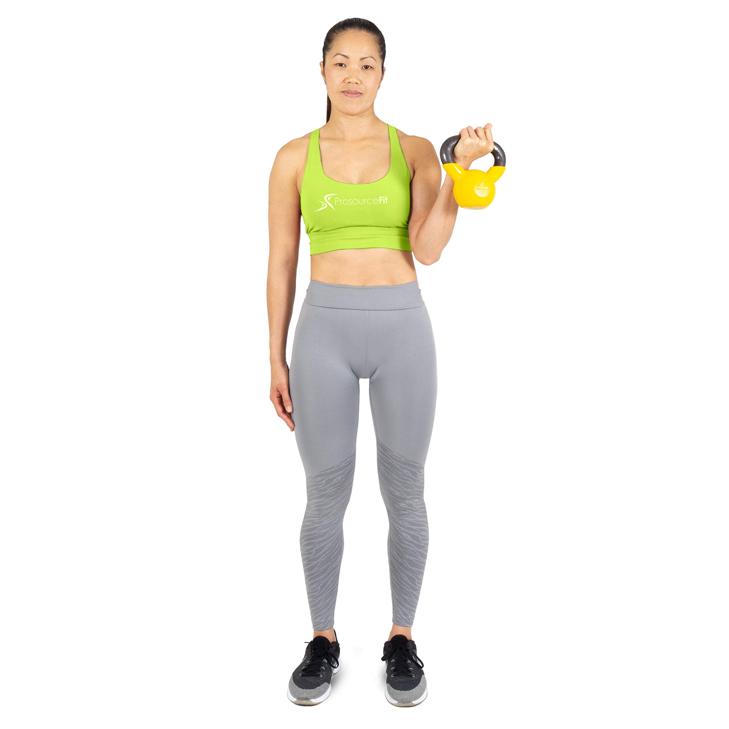 ProsourceFit Vinyl Coated Cast Iron Kettlebells - 5-50lbs Weight Set for Strength Training, CrossFit, HIIT & Home Gym Workouts - Durable Full Body Exercise Equipment for Men & Women