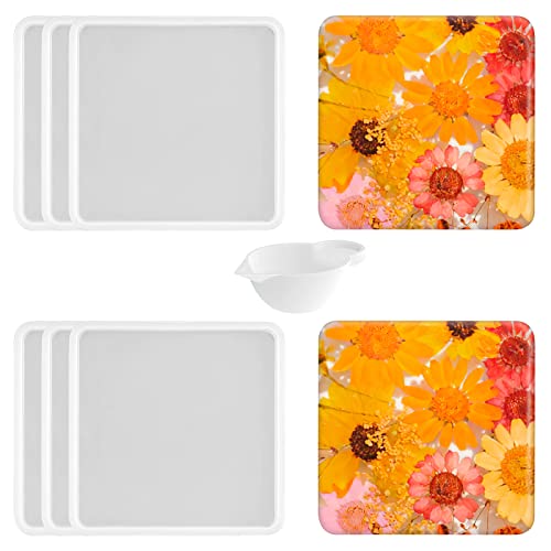 Square coaster mold seven-piece set