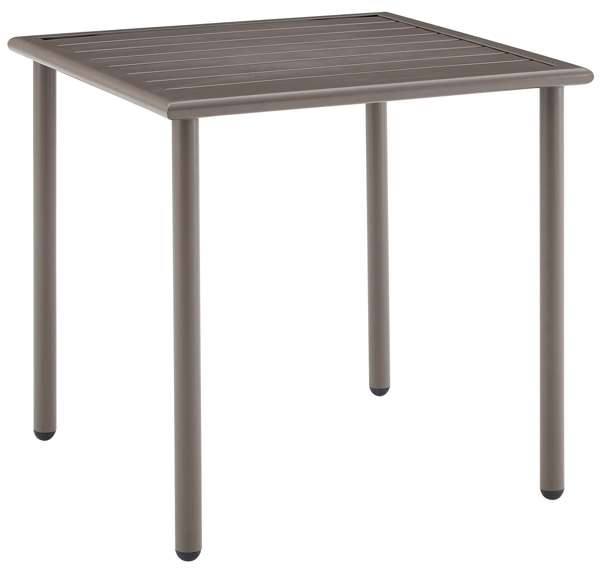Crosley Cali Bay Weather-Resistant Metal Outdoor Side Table - Light Brown Patio, Deck, Porch Furniture | Perfect for Outdoor Dining, Poolside Lounging & Garden Decor