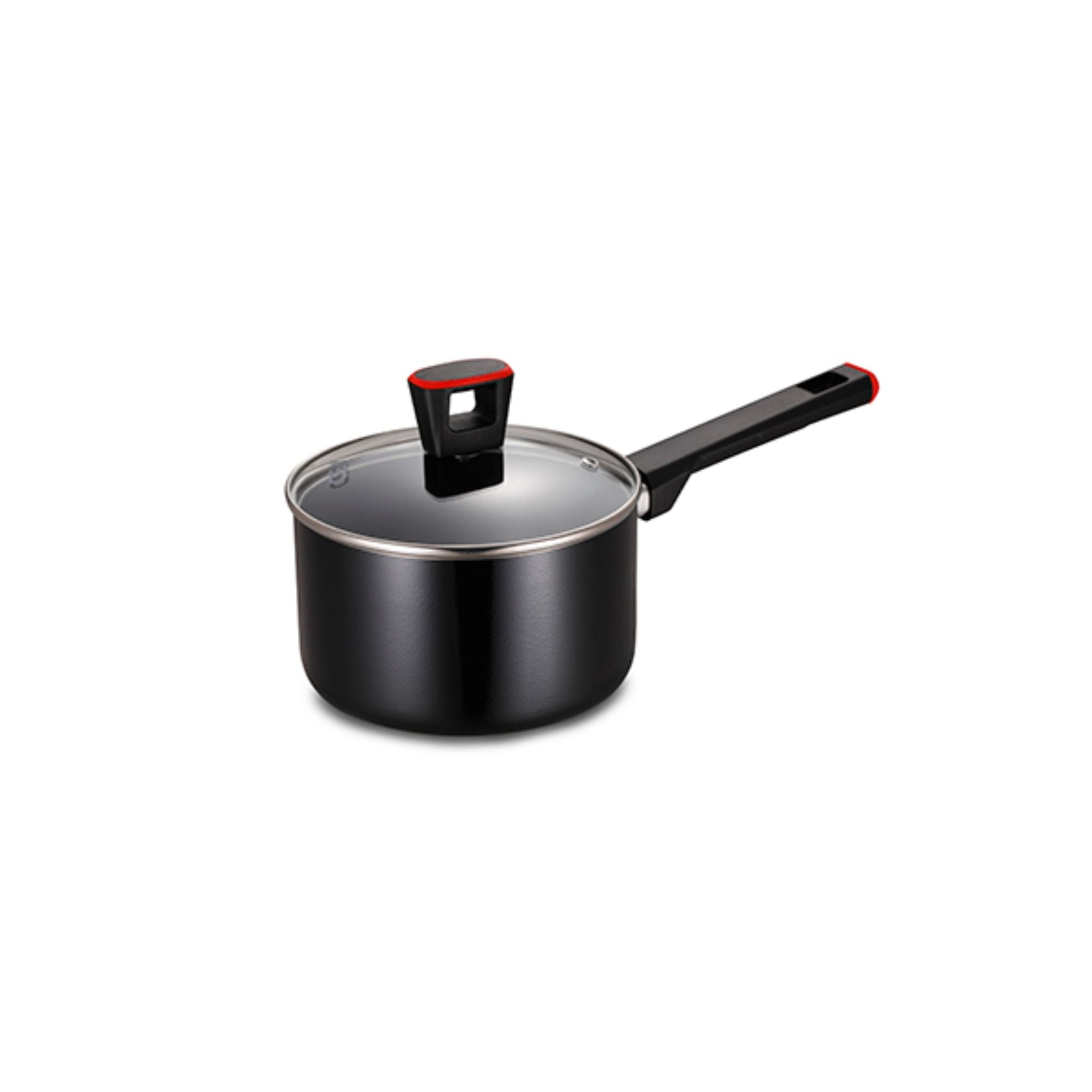 Premium ASD Gusto Red 18cm Non-Stick Saucepan with Lid - Perfect for Cooking, Simmering & Serving Soups, Sauces & Pasta | Durable Kitchen Essential for Home Chefs