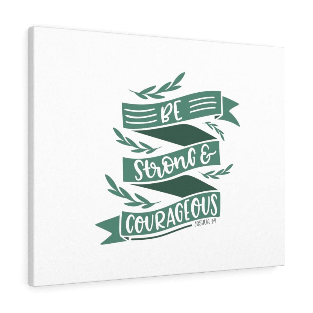 Be Strong & Courageous Joshua 1:9 Bible Verse Wall Art - Christian Scripture Print for Home Decor - Ready to Hang Inspirational Gift for Housewarming, Wedding & Religious Occasions