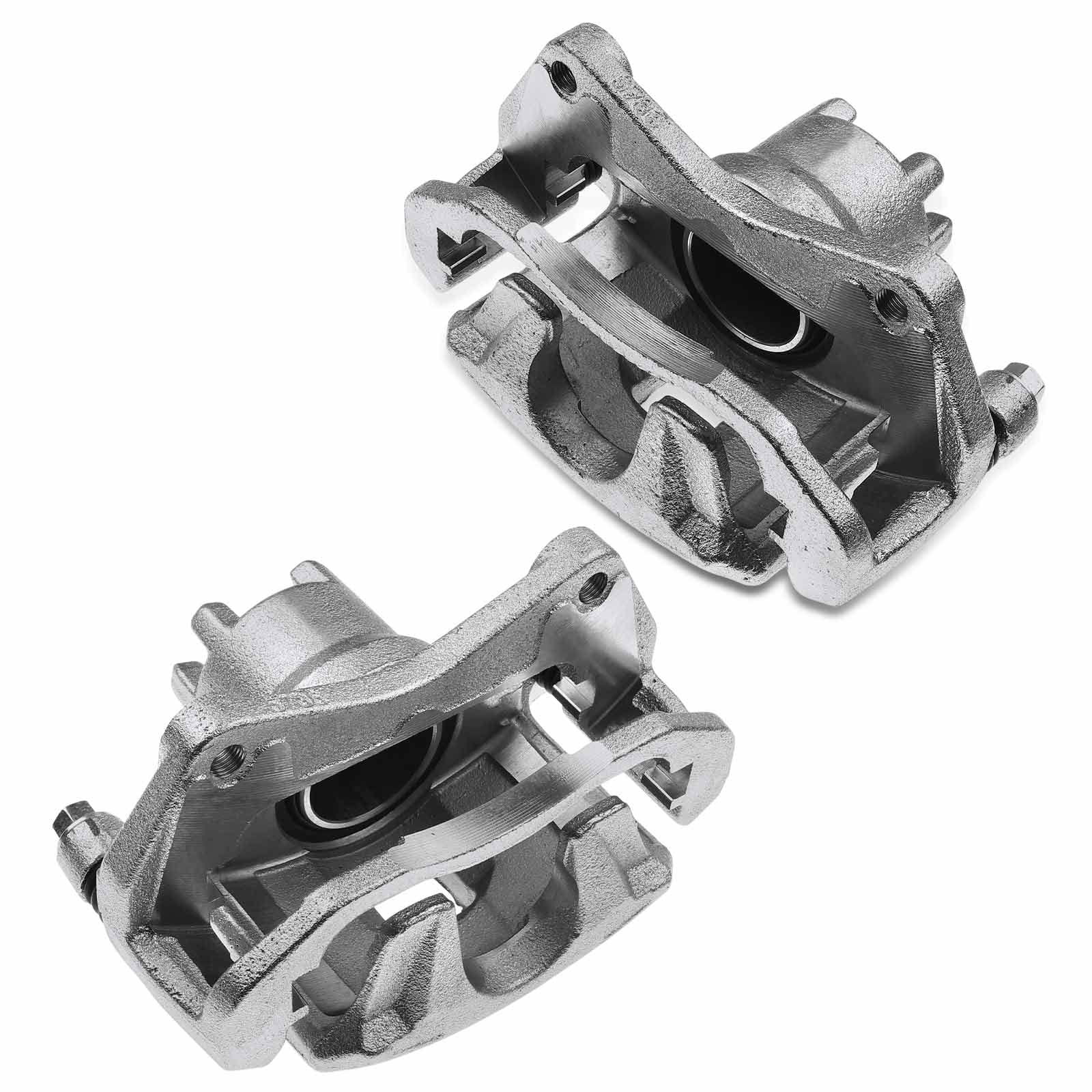 Premium Disc Brake Caliper Assembly with Bracket - Compatible with Mitsubishi Lancer 2008-2017 (Front Driver & Passenger Side) - 2-Piece Set - High Performance Braking for City Driving & Highway Safety