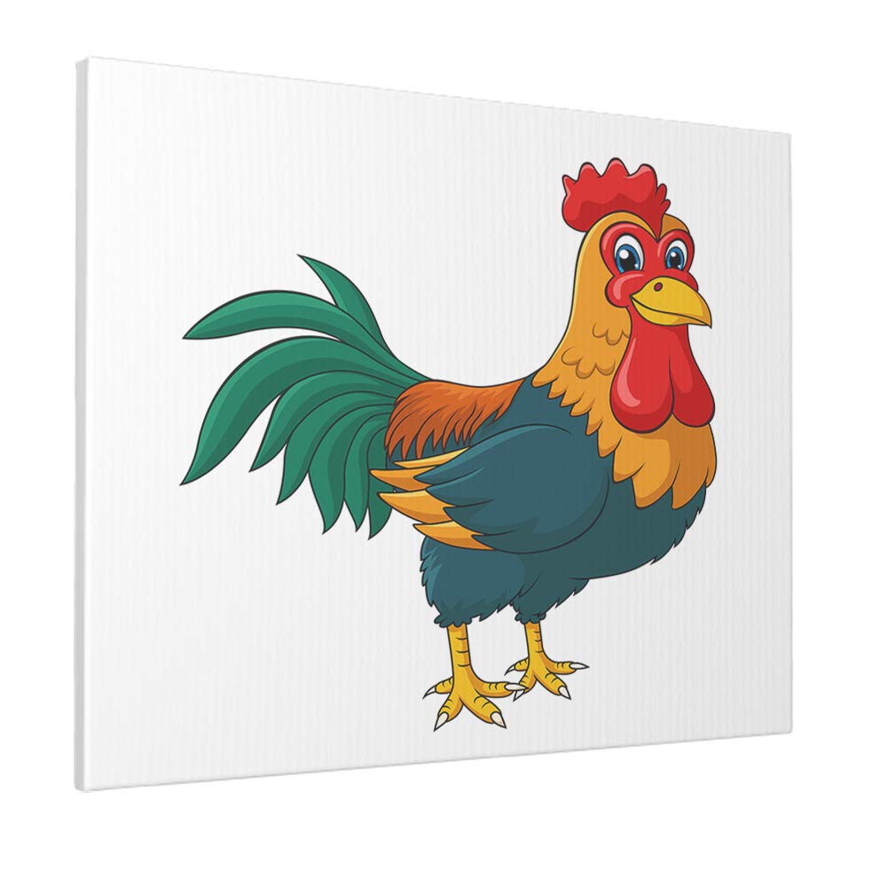 Swono Adorable Cartoon Rooster Canvas Wall Art - 20