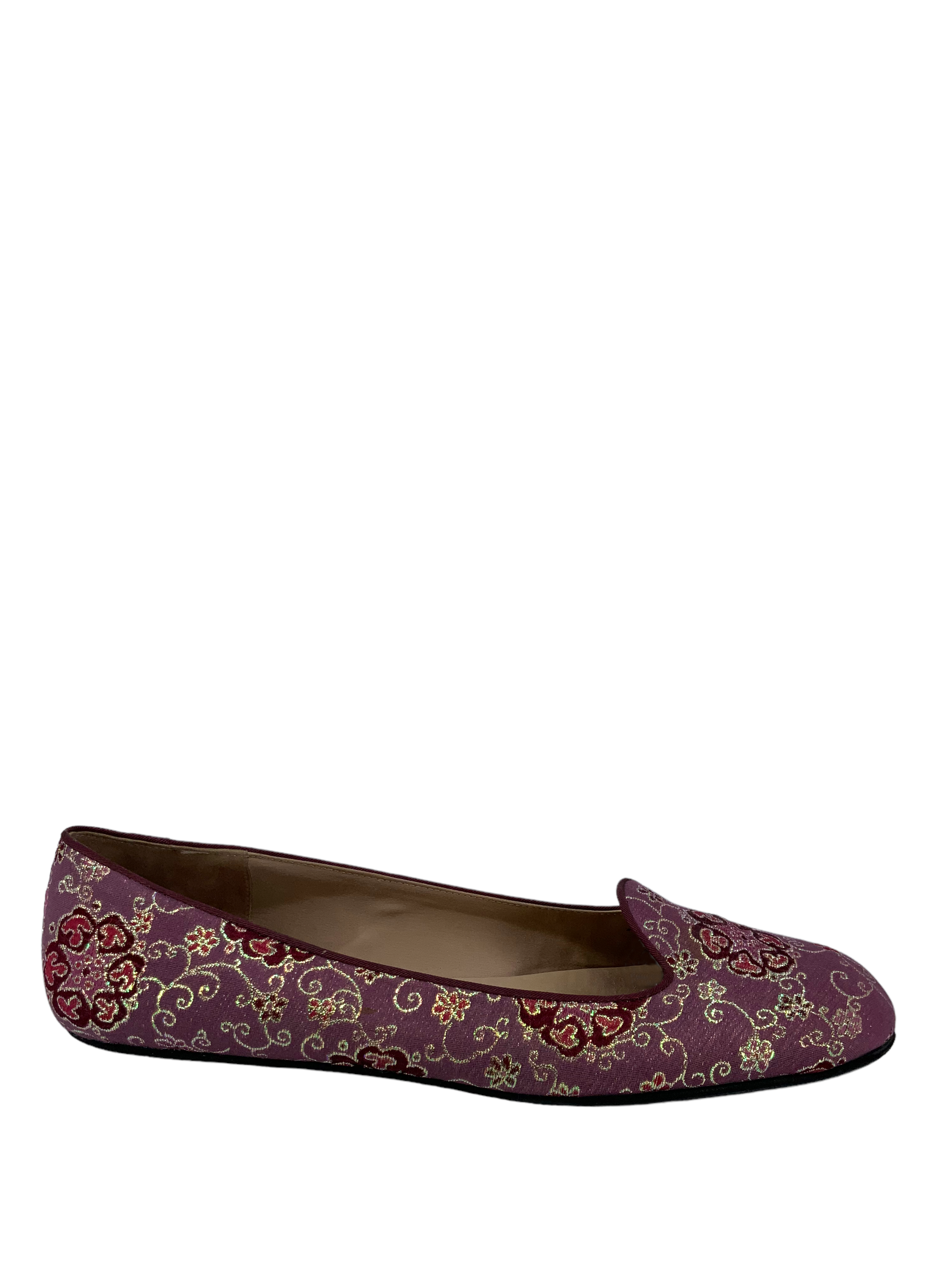PRADA Jacquard Fabric Ballet Flats Women's Size 8.5 - Elegant & Comfortable for Work, Party & Daily Wear