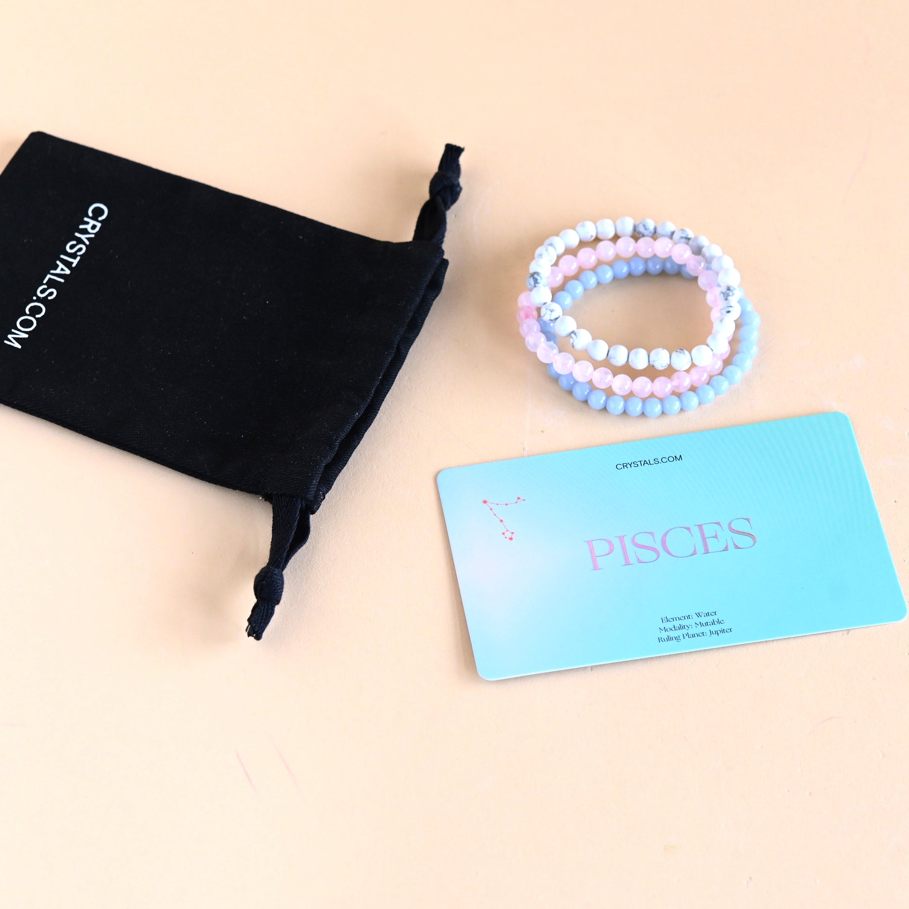 Pisces Zodiac Bracelet Trio Set - Sterling Silver Adjustable Charm Bracelets for Women - Perfect for Birthdays, Gifts & Everyday Wear