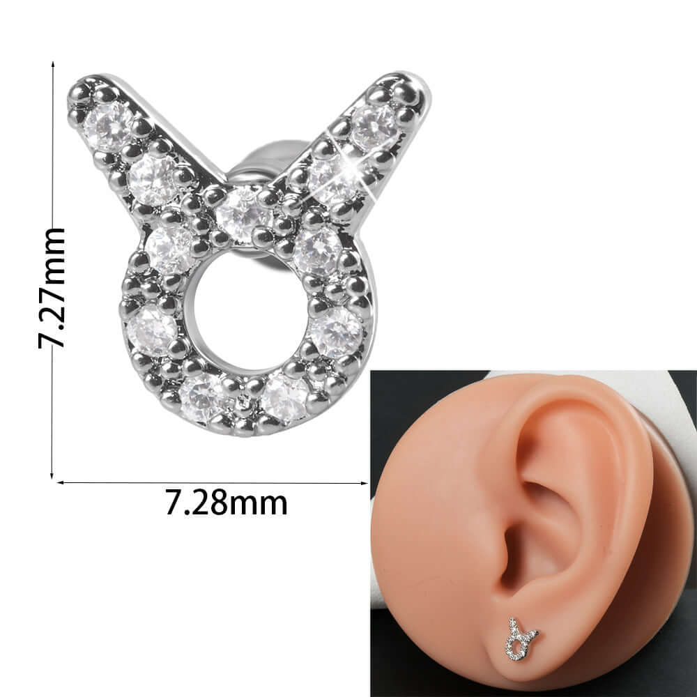20G Constellation Barbell Cartilage Earring - Zodiac Sign Conch Stud Piercing Jewelry | DL061 | Perfect for Cartilage, Helix & Conch Piercings