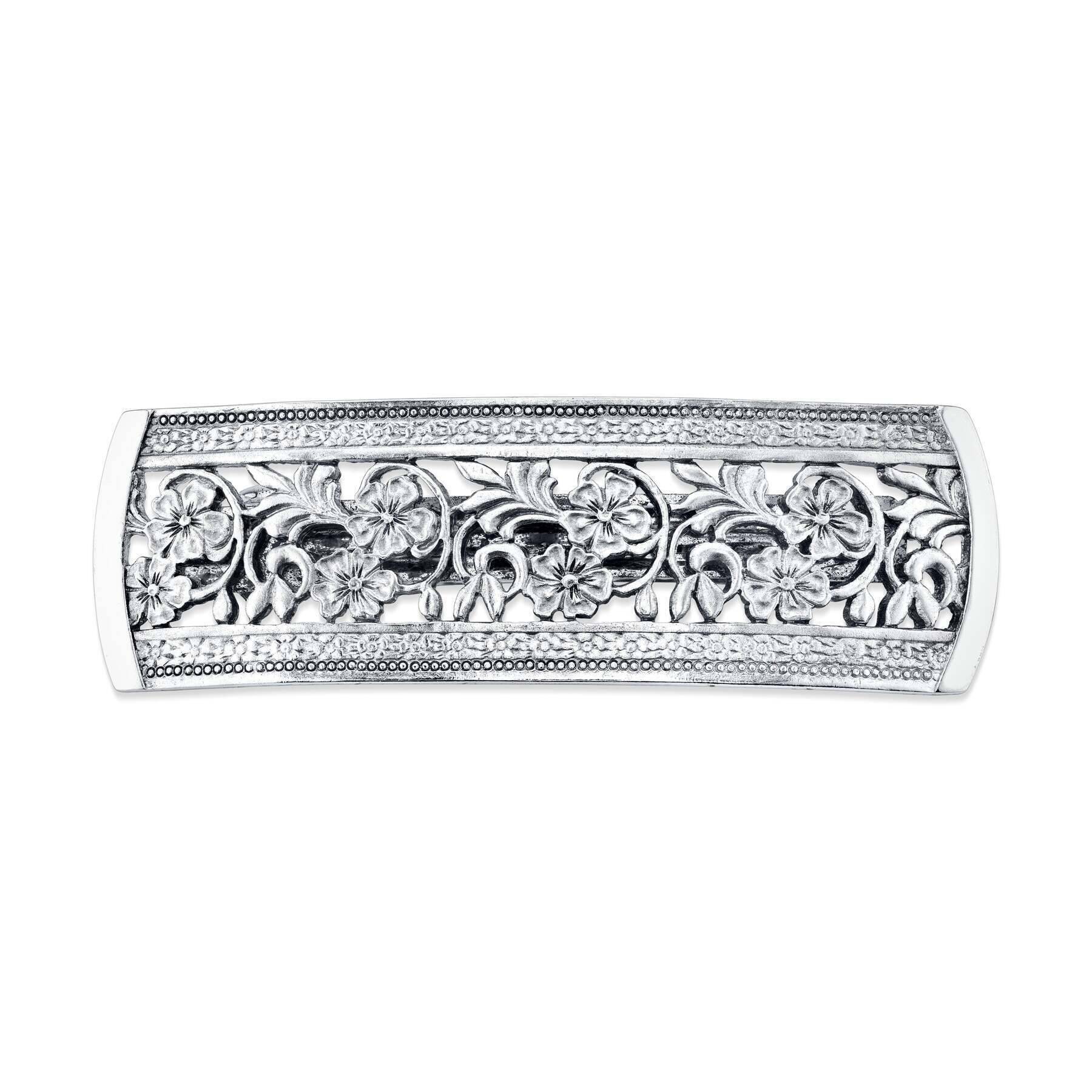 Vintage 1928 Floral Hair Barrette - Elegant Flower Design Hair Clip for Women & Girls - Perfect for Weddings, Parties & Everyday Wear