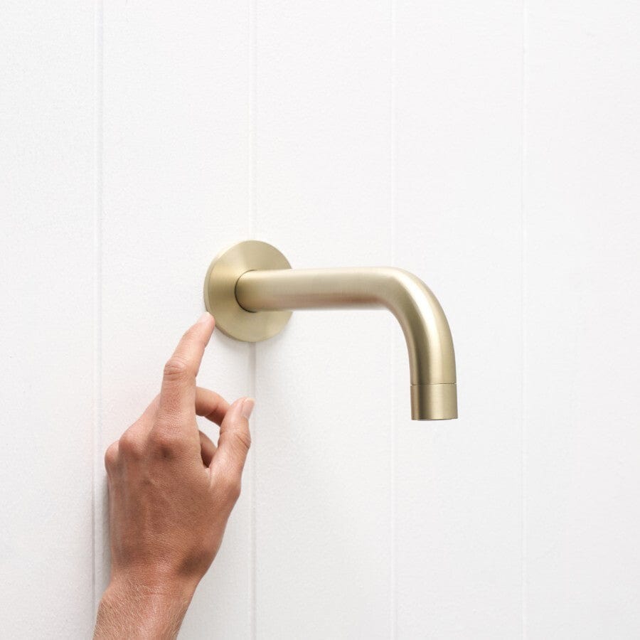 Sydney Wall Spout Warm Brushed Nickel - Modern Bathroom Faucet for Sink, Vanity & Powder Room - Perfect for Home, Hotel & Commercial Use