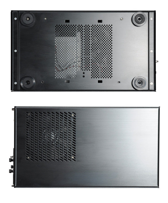 LIAN LI PC-Q25B Black Aluminum Mini ITX Tower Computer Case - Compact Gaming PC Build for Small Spaces, Home Office & Streaming Setup