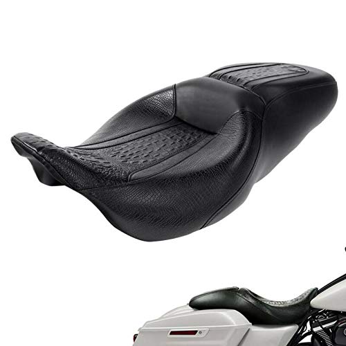 Harley Davidson Road King Street Glide Electra Glide Road Glide 2-Up Bucket Seat (2009-2023) - Comfortable Motorcycle Driver & Passenger Seat for Long Rides - Perfect for Touring, Cruising and Road Trips