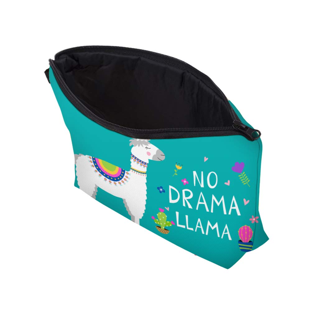 ASCHAR Adorable Waterproof Makeup Bag for Women - Large Roomy Travel Cosmetic Organizer, Cute Toiletry Bag for Gifts, Tools & Gadgets (Lazy Llama Design) - Perfect for Travel, Gym & Daily Essentials Storage