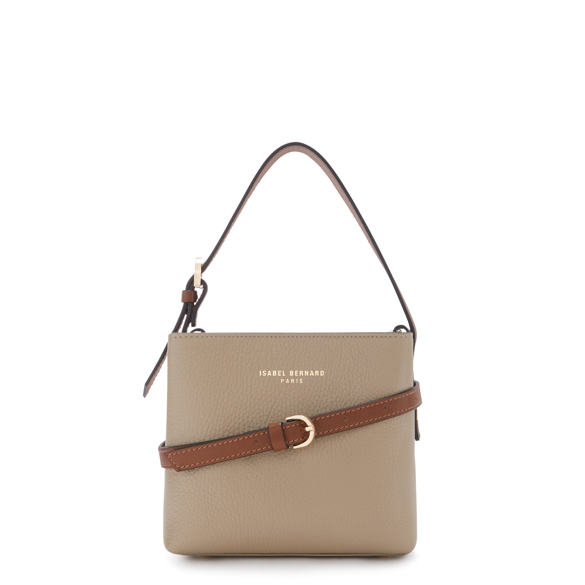 Honoré Adriane Mini Taupe Leather Handbag - Genuine Calfskin Leather Crossbody Purse for Women, Perfect for Work, Travel & Everyday Use
