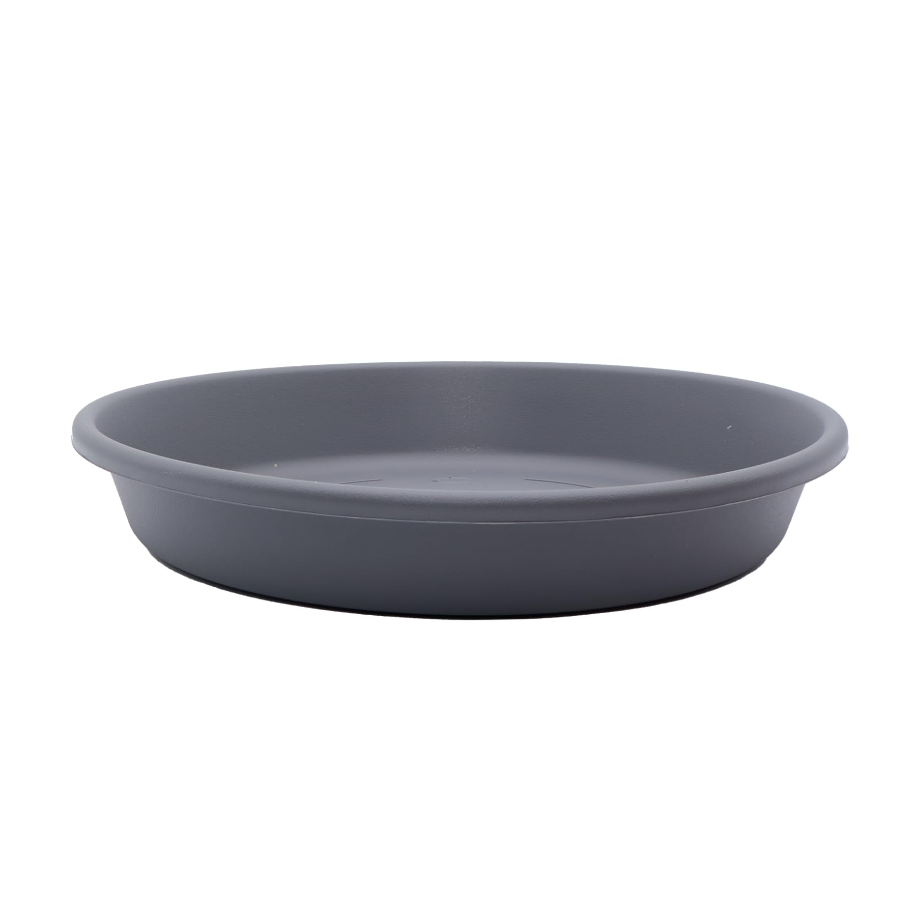 The HC Companies 8-inch Warm Gray Plastic Flower Pot Saucers - Durable & Stylish Round Plant Trays for Indoor & Outdoor Use - Traditional Design Plant Pot Drainage Saucers for Potted Plants, Garden Decor, and Home Gardening Accessories