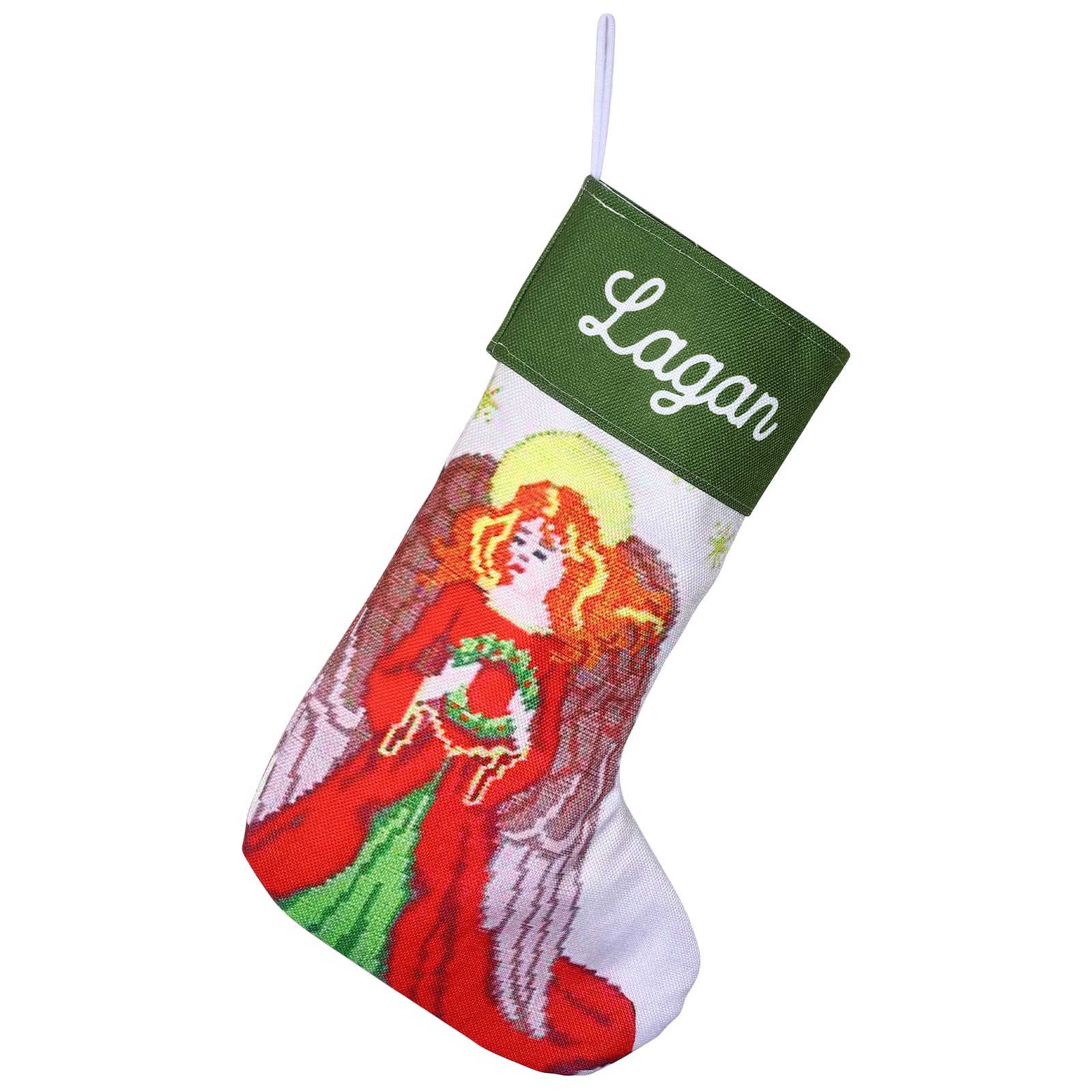 Custom Personalized Christmas Stockings with Name Tags - Large Holiday Stockings for Fireplace Decor, Family Christmas Party & Festive Home Decorations (Style 8) - Perfect for Gift Exchange, Mantel Display & Cozy Winter Celebrations