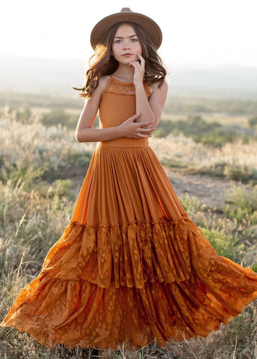 Catrin Dress in Marigold - Flowy Summer Maxi Dress for Women | Perfect for Beach Vacations, Date Nights & Boho Chic Outfits