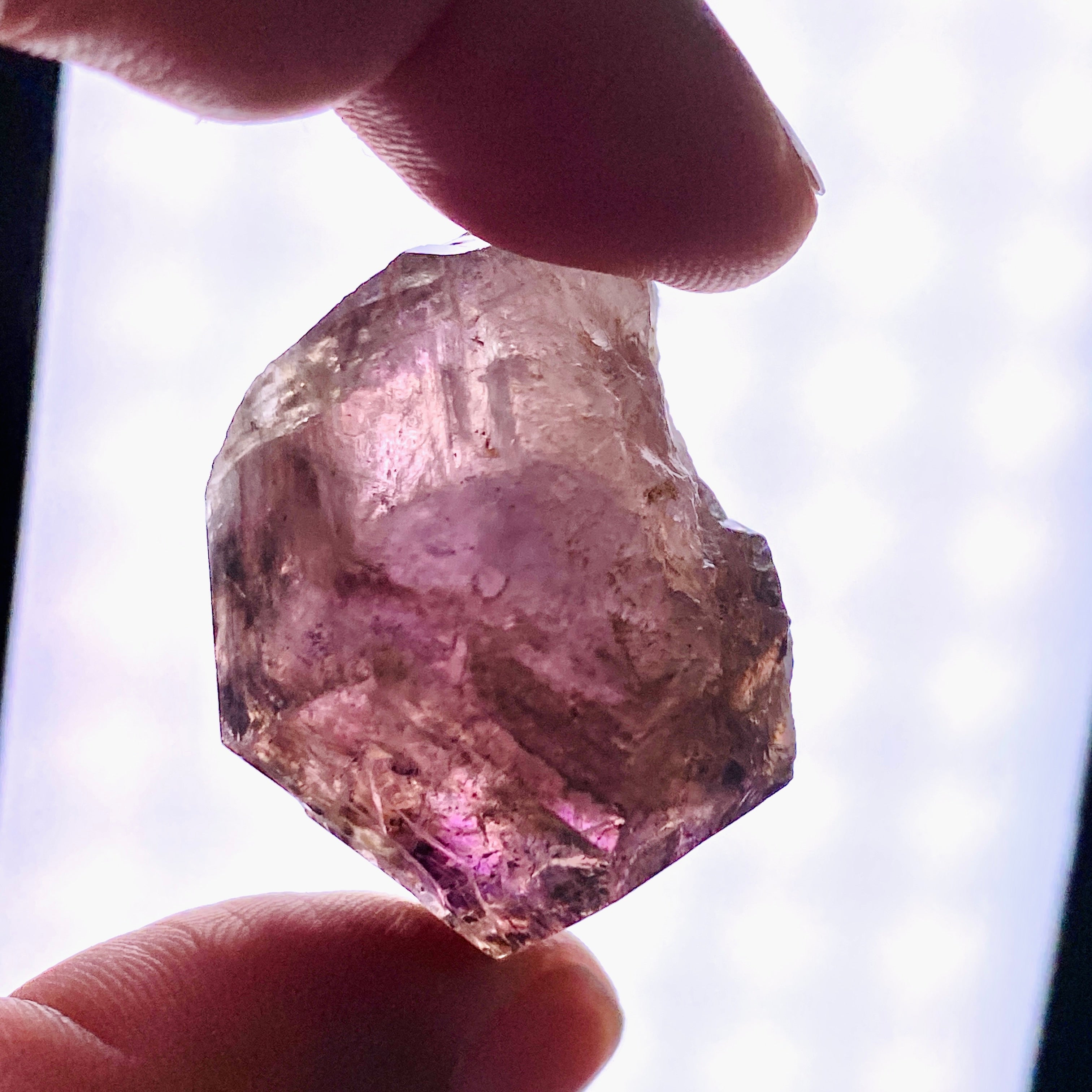 Natural Smokey Amethyst Crystal with Inclusions - Similar to Super Seven & Brandberg (CR3736) - Perfect for Meditation, Healing & Jewelry Making