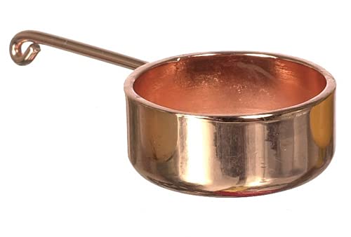 Mini Copper Saucepan for Dollhouse - Kitchen Decor & Miniature Cooking