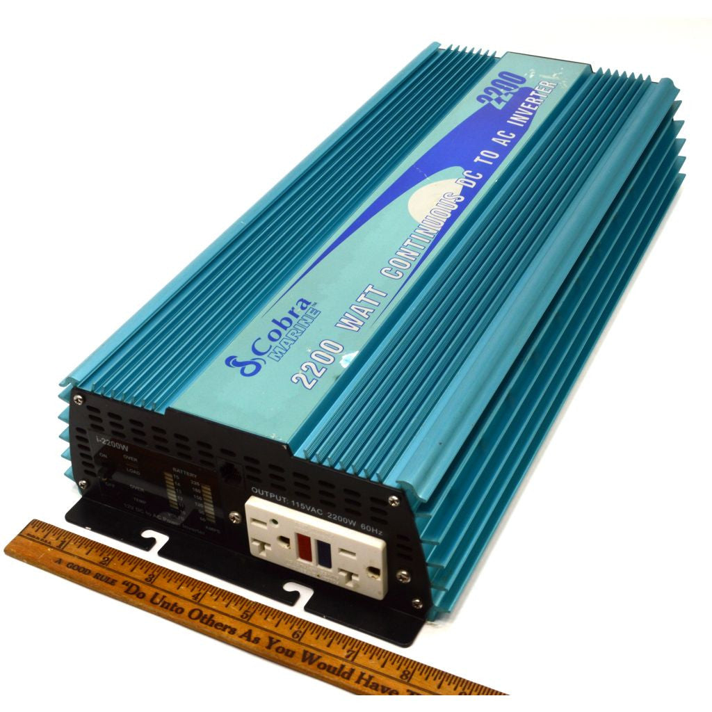 Refurbished COBRA MARINE CPI M2200 2200W Continuous Power Inverter - DC to AC Converter for Boats, RVs & Off-Grid Power - Perfect for Marine Electronics & Emergency Backup