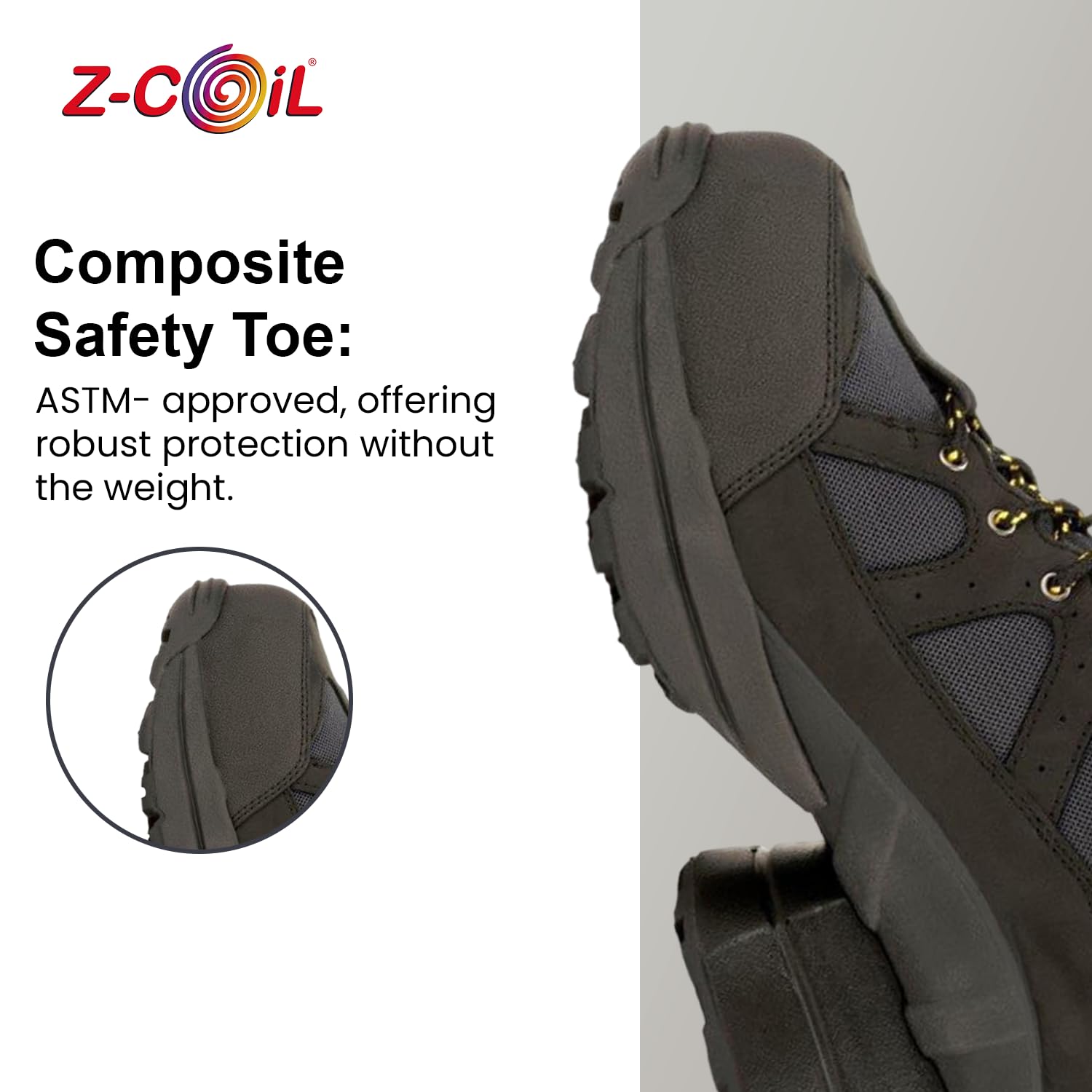 Z-CoiL Outback Women's Hiking Shoes - Orthopedic Footwear with Arch Support & Pain Relief - Comfortable Safety Toe Boots for Outdoor Walking, Trekking & Work - Ideal for Plantar Fasciitis & Heel Pain Sufferers
