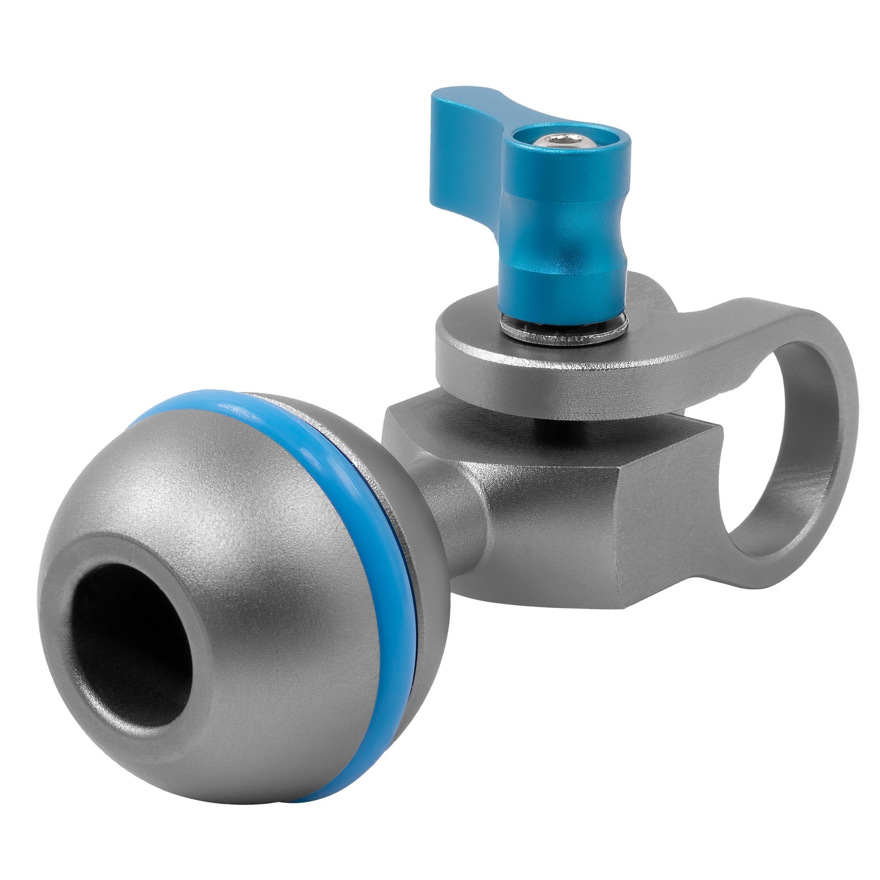 Kondor Blue Ball Head to 15MM Rod Clamp for Magic Arms (Space Gray) - Professional Camera Rig Accessory for DSLR, Mirrorless & Cinema Gear - Perfect for Studio, Vlogging & Film Production