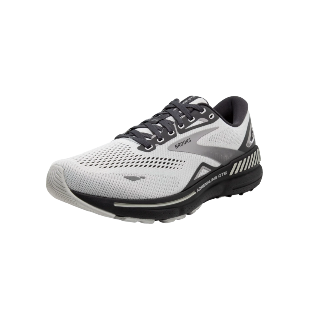 Men's Adrenaline GTS 23 Running Shoes - Wide Width (2E) - Oyster/Ebony/Alloy Color - Stability & Support for Overpronation - Perfect for Road Running, Jogging & Daily Training
