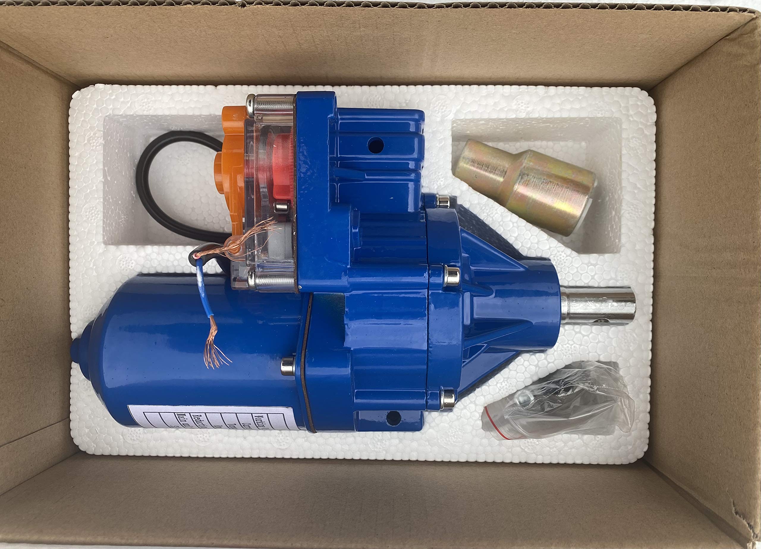 Electric Motor for Light Dep Greenhouse with Large Diameter Roll Bar Adapter & Connector - Couples Motor Shaft to Roll Bar | Greenhouse Shade System Automation