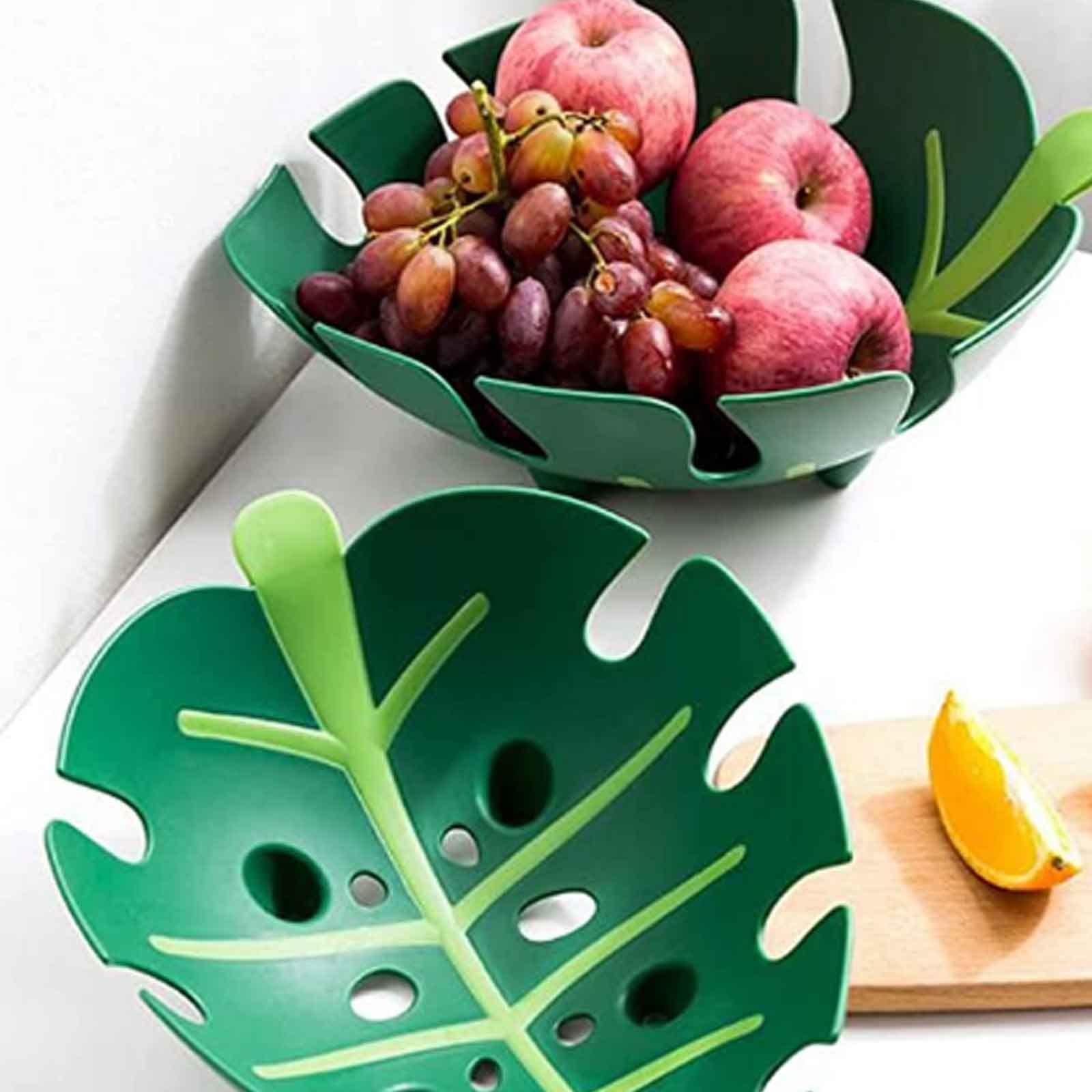 Plastic Fruit Bowl Tray - 28 x 22 x 10cm Kitchen Counter Decor, Creative Home Living Room Tableware for Fruits, Candy & Snacks | Perfect for Dining Table Centerpiece, Party Serving, and Coffee Table Display