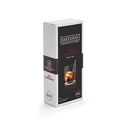 Bartesian Old Fashioned Cocktail Mixer Capsules - 6 Pack for Bartesian Premium Cocktail Maker (55357) | Perfect for Home Bars, Parties & Entertaining