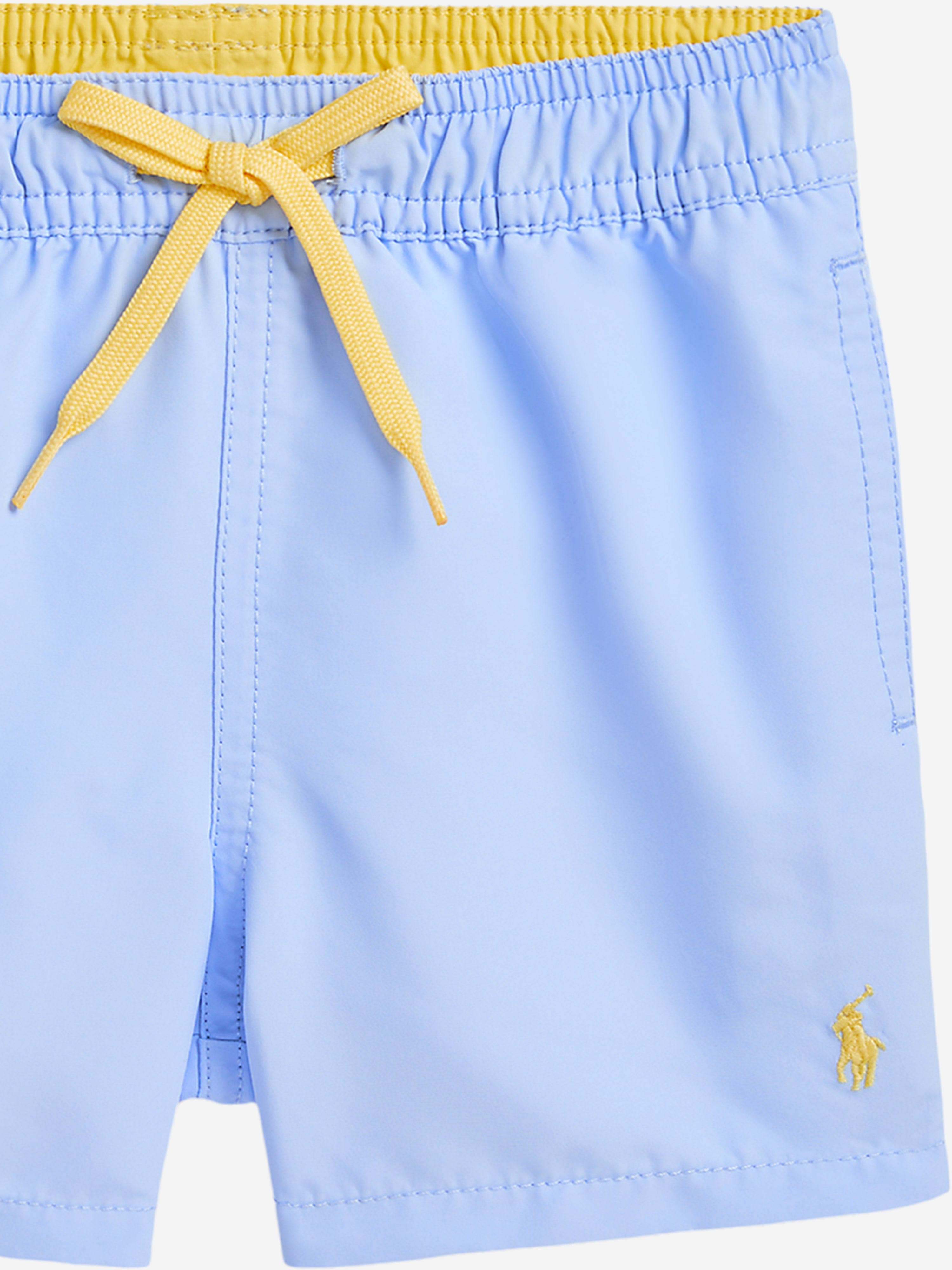 Baby Boys Logo Swim Shorts - Blue Quick-Dry Comfortable Swimwear for Toddlers & Infants | Perfect for Pool, Beach & Summer Water Play
