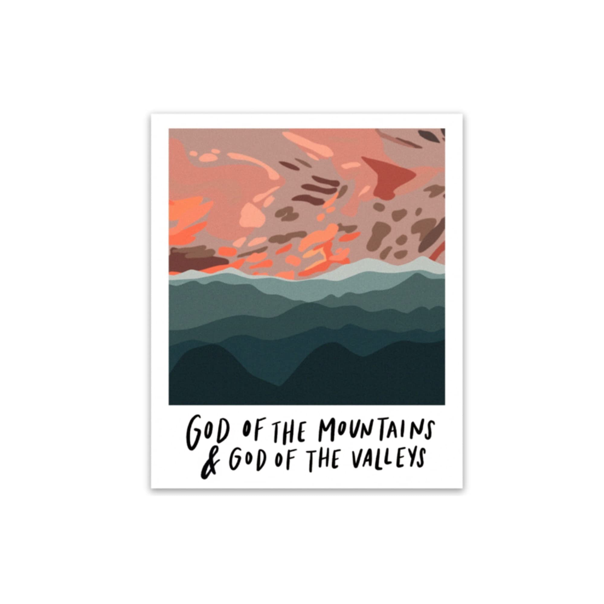 Christian Stickers - God of the Hills & Valleys Vinyl Decals | Waterproof Bible Journal, Scripture Stickers for Hydro Flask, Laptop, Car | Faith, Jesus, God Inspired | Perfect for Church, Bible Study & Daily Devotion