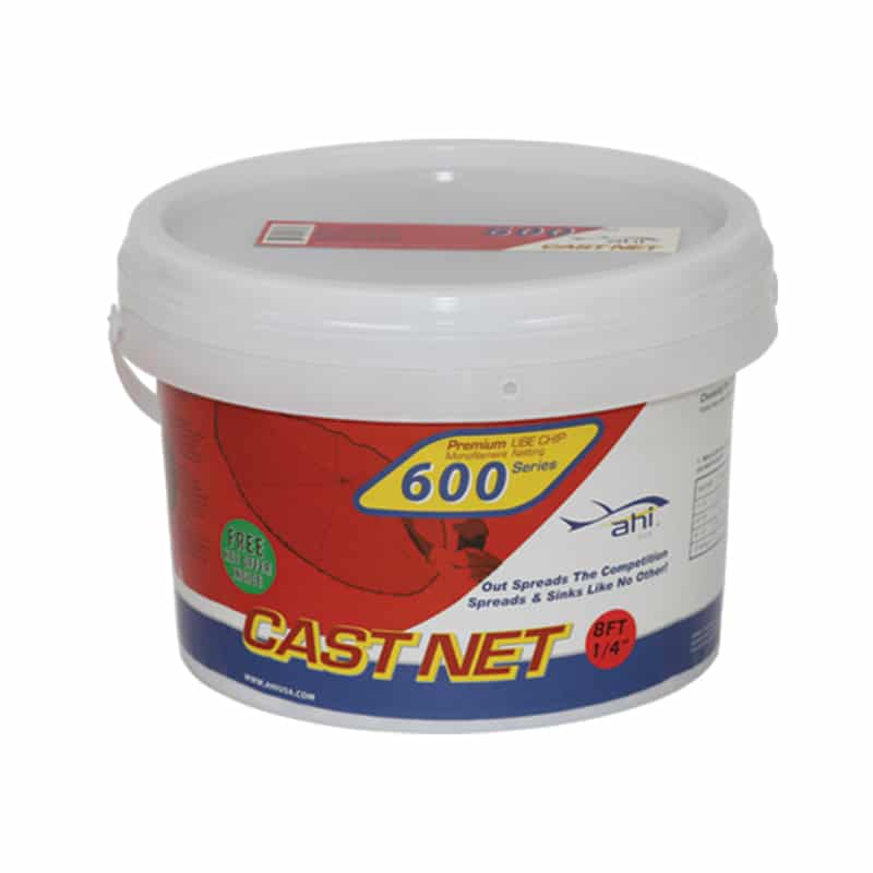 Ahi USA 600 Pro Series Cast Fishing Net - Premium Saltwater & Freshwater Cast Net for Baitfish, Shrimp, and Crabs - Perfect for Surf Fishing, Pier Fishing, and Kayak Fishing