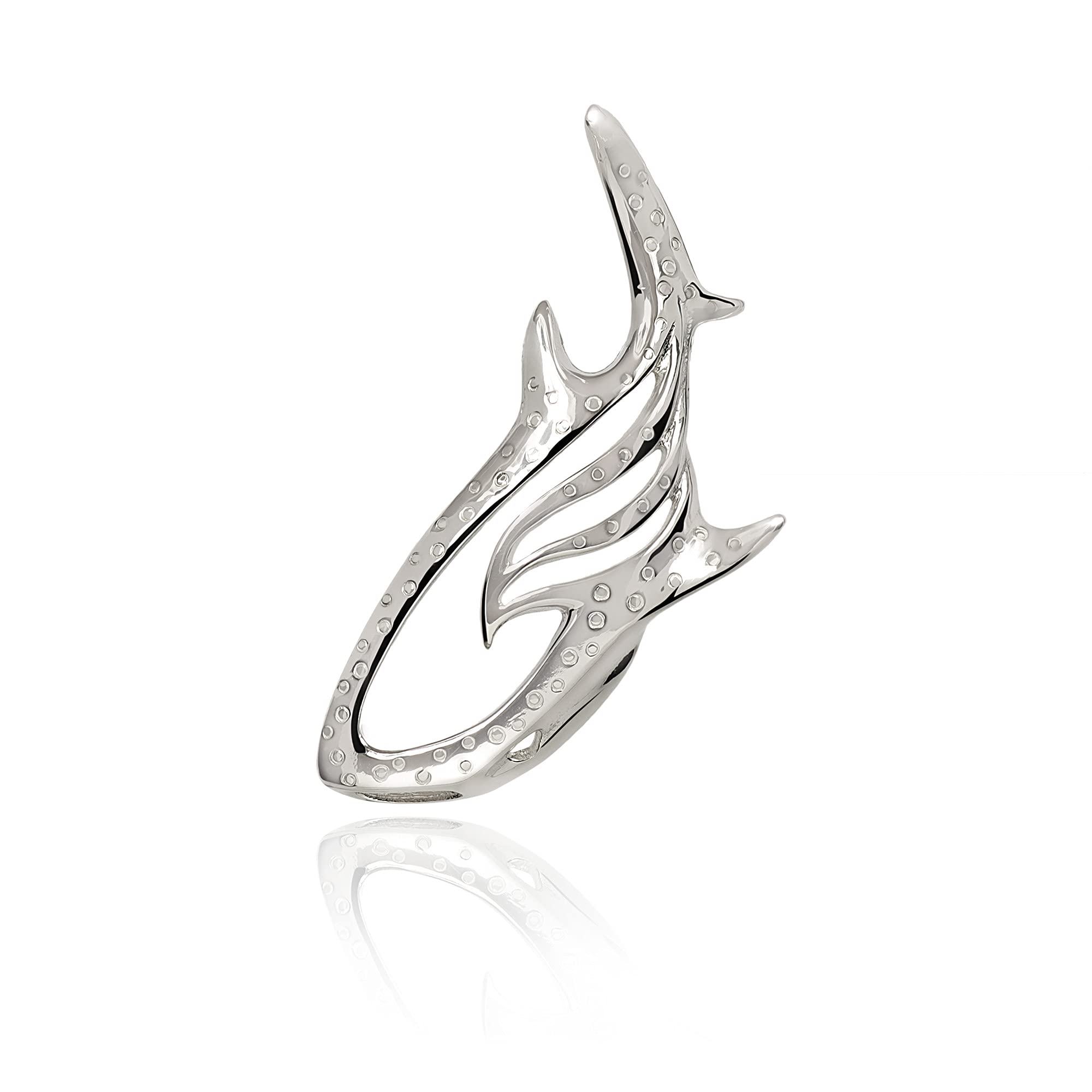 Whale Shark Pendant Necklace for Women - .925 Sterling Silver Jewelry | Unique Shark Lover Gift | Scuba Diving Accessories & Ocean-Themed Jewelry | Perfect for Beach Vacations, Marine Enthusiasts & Animal Conservation Supporters